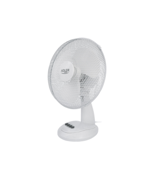 Adler | AD 7304 | Desk Fan | White | Diameter 40 cm | Number of speeds 3 | Oscillation | 45 W | No