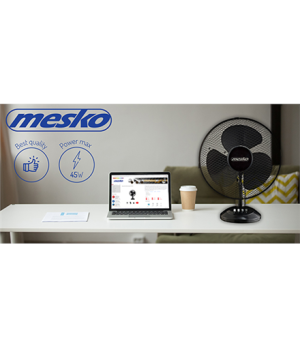 Mesko | Fan | MS 7310 | Table Fan | Black | Diameter 40 cm | Number of speeds 3 | Oscillation | 45 W | No