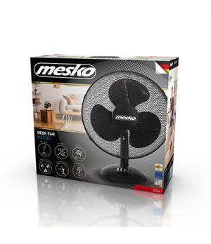 Mesko | Fan | MS 7310 | Table Fan | Black | Diameter 40 cm | Number of speeds 3 | Oscillation | 45 W | No