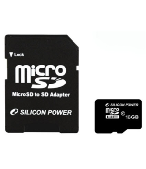 Silicon Power | 16 GB | MicroSDHC | Flash memory class 10 | SD adapter