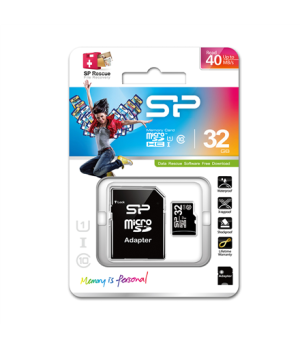 Silicon Power | 32 GB | MicroSDHC | Flash memory class 10 | SD adapter