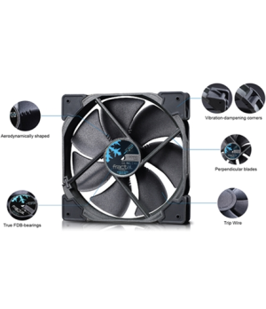 Fractal Design | Venturi HP-14 PWM | Black, Grey | Fan