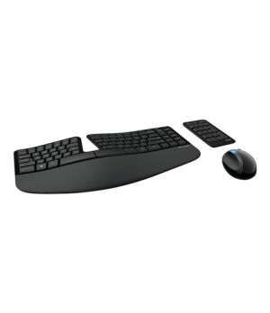 Microsoft | L5V-00009 | Sculpt Ergonomic Desktop | Multimedia | Wireless | Mouse included | DK | Black | Danish | 842 g | Numeri