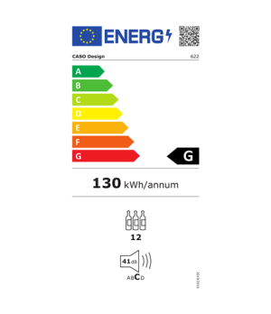 Caso Wine cooler WineSafe 12 Classic Energy efficiency class G Free standing Bottles capacity Up to 12 bottles Cooling type Comp