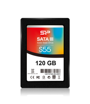 Silicon Power | Slim S55 | 120 GB | Solid-state drive interface SATA | Read speed 550 MB/s | Write speed 420 MB/s