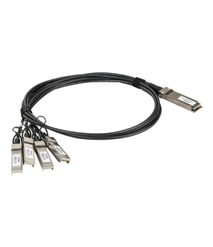 D-Link | DEM-CB100QXS-4XS | QSFP+ | Copper | Direct Attach Cable | 10/100/1000/40000 Mbit/s | Maximum transfer distance 1 m | Tw