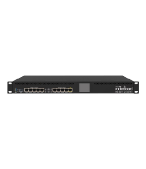 Mikrotik Wired Ethernet Router RB3011UiAS-RM, 1U Rackmount, Dual Core 1.4GHz CPU, 1GB RAM, 128 MB, 10xGigabit LAN, 1xSFP, 1xSeri