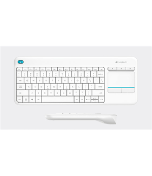 Logitech K400 Plus Keyboard with Trackpad Wireless NL USB port White 380 g