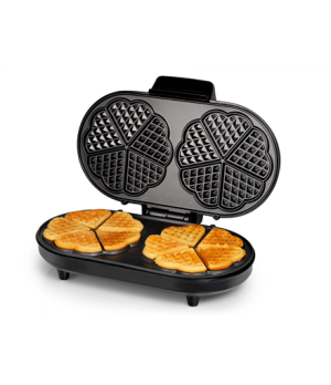 Tristar | Waffle maker | WF-2120 | 1200 W | Number of pastry 10 | Heart shaped | Black