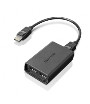 Lenovo Black | USB A | USB A | DisplayPort to Dual-DisplayPort Monitor Cable