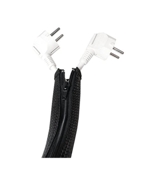 Logilink Cable FlexWrap with Zipper, 1m, 30mm, black Logilink