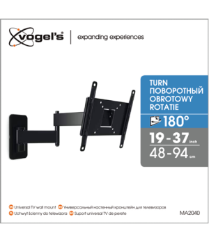 Vogels | Wall mount | MA2040-A1 | Full motion | 19-40 " | Maximum weight (capacity) 15 kg | Black