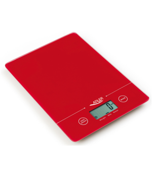 Adler | Kitchen scales | AD 3138 | Maximum weight (capacity) 5 kg | Graduation 1 g | Red