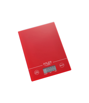 Adler | Kitchen scales | AD 3138 | Maximum weight (capacity) 5 kg | Graduation 1 g | Red