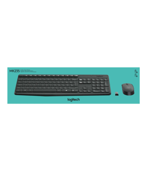 Logitech | MK235 | Keyboard and Mouse Set | Wireless | Mouse included | Batteries included | US | Black | 475 g