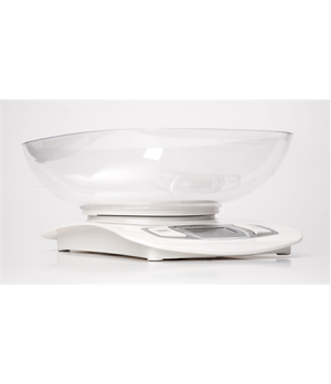 Adler AD 3137 Kitchen scales, Capacity 5 kg , Graduation 1g, Big LCD Display, Auto-zero/Auto-off, Large bowl, White | Adler | Ad