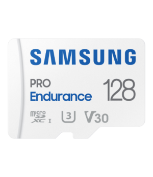 Samsung | PRO Endurance | MB-MJ128KA/EU | 128 GB | MicroSD Memory Card | Flash memory class U3, V30, Class 10 | SD adapter