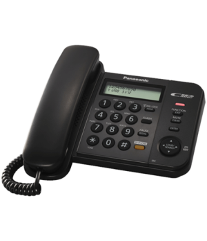 Panasonic | Corded | KX-TS580FXB | Built-in display | Caller ID | Black | 95 x 190 x 196 mm | Phonebook capacity 50 entries | Sp