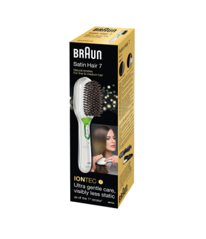 Braun BR750 Satin Hair Ionic Brush, White Braun BR750 Green, White