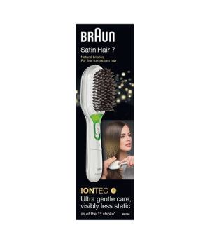 Braun BR750 Satin Hair Ionic Brush, White Braun BR750 Green, White