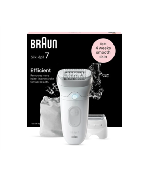 Braun Epilator | SE7-041 Silk épil 7 | Number of power levels 2 | Wet & Dry | White/Silver