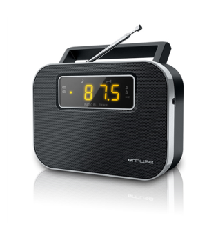 Muse | M-081R | Alarm function | 2-band PLL portable radio | Black