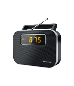 Muse | M-081R | Alarm function | 2-band PLL portable radio | Black