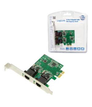 Logilink PC0075, 2-port Gigabit PCI Express network card | Logilink | 2 x Gigabit Lan (RJ 45) | PCIe