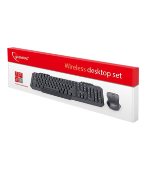 Gembird | Desktop Set | KBS-WM-02 | Keyboard and Mouse Set | Wireless | Mouse included | US | Black | USB | US | 450 g | Numeric