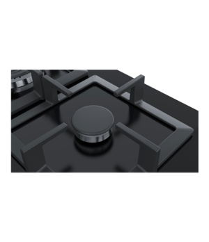 Bosch | PPP6A6B20 | Hob | Gas on glass | Number of burners/cooking zones 4 | Rotary knobs | Black