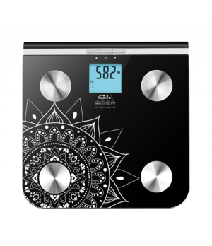 Gallet | Personal scale | GALPEP712 | Maximum weight (capacity) 150 kg | Accuracy 100 g | Black with motive