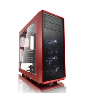 Fractal Design | Focus G | FD-CA-FOCUS-RD-W | Side window | Left side panel - Tempered Glass | Red | ATX | Power supply included