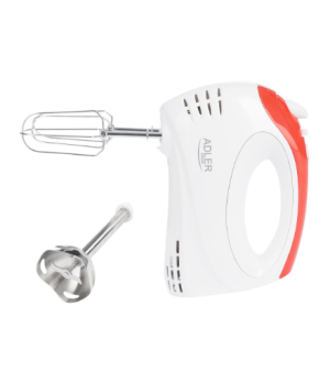 Adler | Mixer | AD 4212 | Hand Mixer | 300 W | Number of speeds 5 | Turbo mode | White