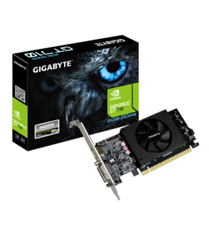 Gigabyte | Low Profile | NVIDIA | 2 GB | GeForce GT 710 | GDDR5 | Cooling type Active | HDMI ports quantity 1 | PCI Express 2.0 