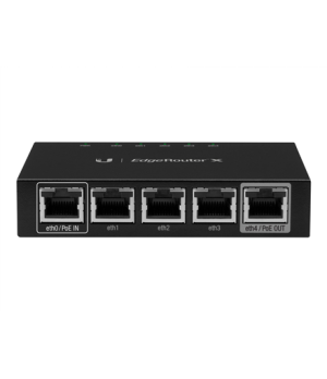 EsgeRouter ER-X | No Wi-Fi | 10/100/1000 Mbit/s | Ethernet LAN (RJ-45) ports 5 | Mesh Support No | MU-MiMO No | No mobile broadb