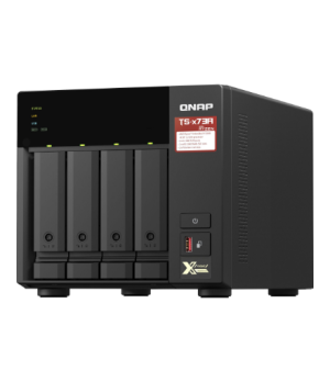 QNAP | 4-Bay QTS and QuTS hero NAS | TS-473A-8G | Up to 4 HDD/SSD Hot-Swap | AMD Ryzen | Ryzen V1500B Quad-Core | Processor freq