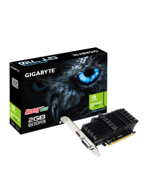 Gigabyte Low Profile NVIDIA 2 GB GeForce GT 710 GDDR5 PCI Express 2.0 Processor frequency 954 MHz HDMI ports quantity 1 Memory c