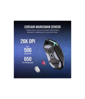 Corsair | Gaming Mouse | NIGHTSABRE RGB | Wireless | Bluetooth, 2.4 GHz | Black