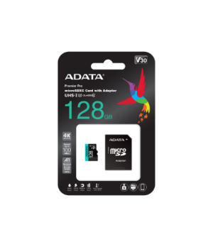 ADATA | Premier Pro | UHS-I U3 | 128 GB | micro SDXC | Flash memory class 10 | with Adapter