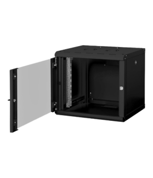 Digitus | Wall Mounting Cabinet | DN-19 09-U-SW | Black | IP protection class: IP20 Front door: Glass door, single opening Cabin