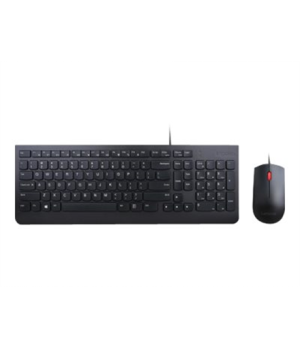 Lenovo | Essential | Essential Wired Keyboard and Mouse Combo - US English with Euro symbol | Black | Keyboard and Mouse Set | W