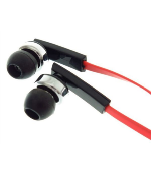 Gembird | Porto earphones with microphone and volume control with flat cable | Built-in microphone | 3.5 mm | Red/Black