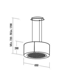 CATA | Hood | ISLA MAGRABA | Energy efficiency class C | Island | Width 65 cm | 645 m³/h | Mechanical control | White | LED