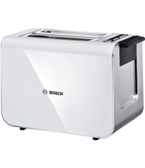 Bosch | TAT8611 | Toaster | Power 860 W | Number of slots 2 | Housing material Stainless steel | White/ silver