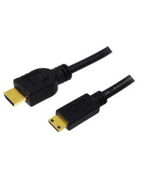 Logilink | Black | HDMI male (type A) | Mini-HDMI (Type C) male | HDMI to Mini HDMI High Speed | HDMI to HDMI | 1 m