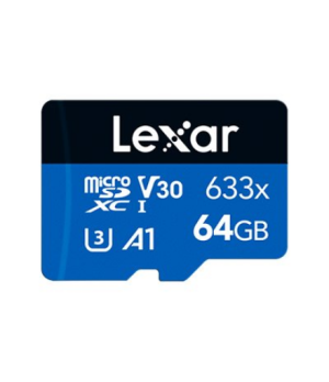 Lexar 64GB High-Performance 633x microSDHC UHS-I, up to 100MB/s read 20MB/s write | Lexar | Memory card | LMS0633064G-BNNNG | 64