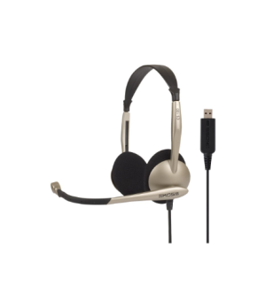 Koss | Headphones | CS100USB | Wired | On-Ear | Microphone | Noise canceling | Gold