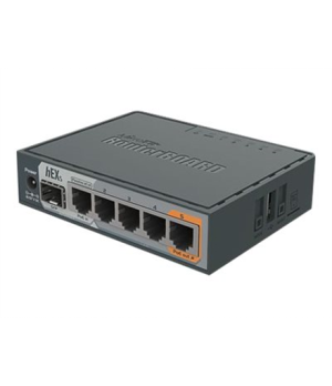 Mikrotik Wired Ethernet Router RB760iGS, hEX S, Dual Core 880MHz CPU, 256MB RAM, 16 MB (MicroSD), 5xGigabit LAN, 1xSFP, USB, IPs