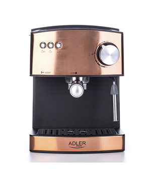 Adler | Espresso coffee machine | AD 4404cr | Pump pressure 15 bar | Built-in milk frother | Semi-automatic | 850 W | Cooper/ bl