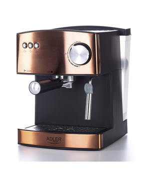 Adler | Espresso coffee machine | AD 4404cr | Pump pressure 15 bar | Built-in milk frother | Semi-automatic | 850 W | Cooper/ bl